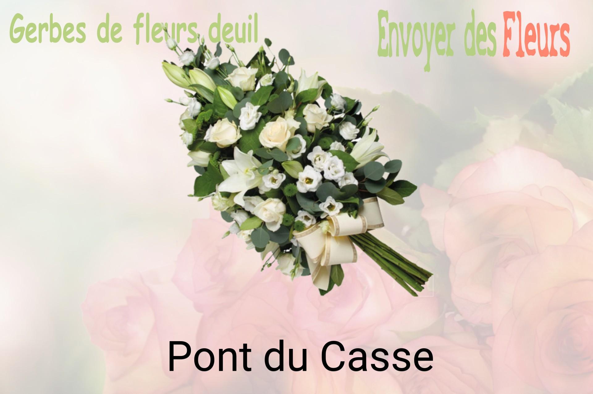 Gerbe de fleurs de deuil livrée à Pont-du-Casse